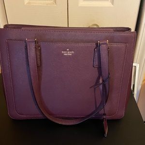 Plum Kate Spade Triple Compartment Tote Purse